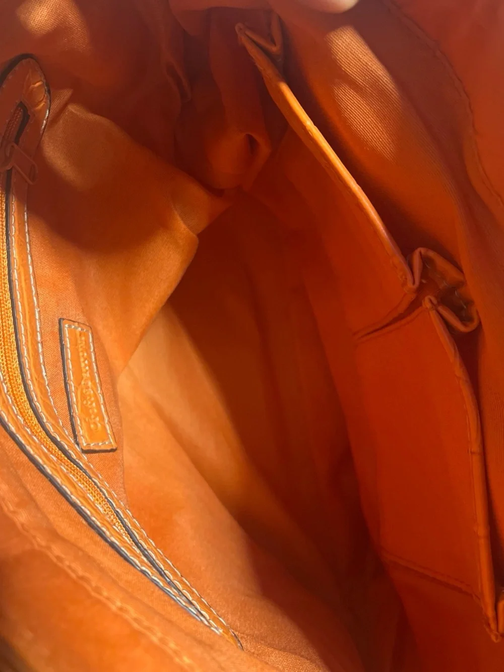 Orange Purse Alligator Handbag
